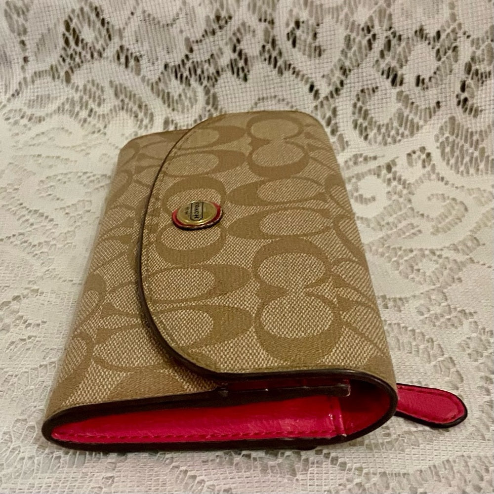 Authentic, Rare, Coach, Signature Floral Shoulder Bag with Wallet 2019-F72658