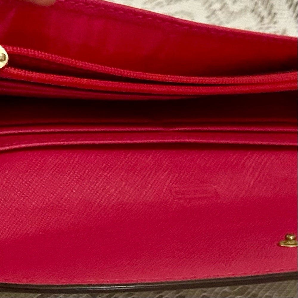 Authentic, Rare, Coach, Signature Floral Shoulder Bag with Wallet 2019-F72658