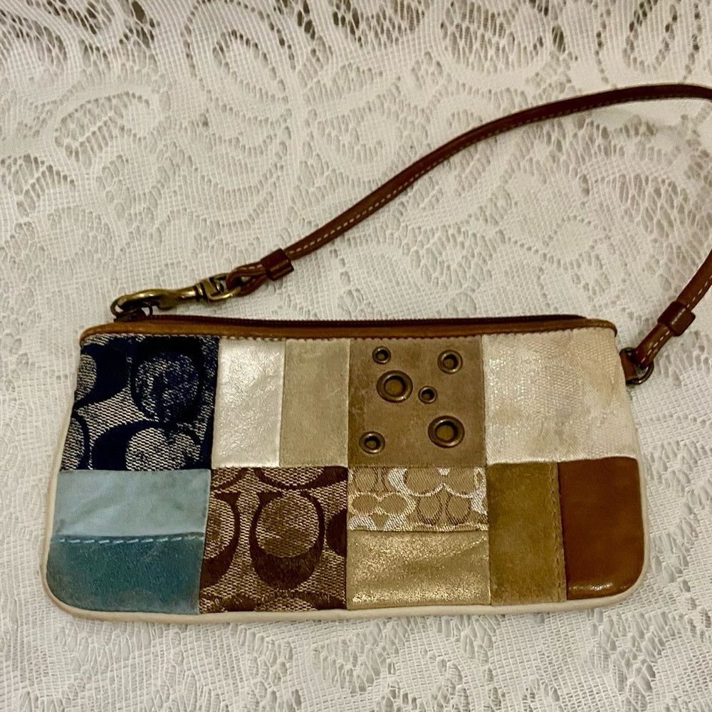 Coach - Multi-color Patchwork Crossbody and Wristlet Set