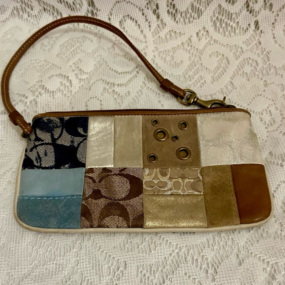 Coach - Multi-color Patchwork Crossbody and Wristlet Set