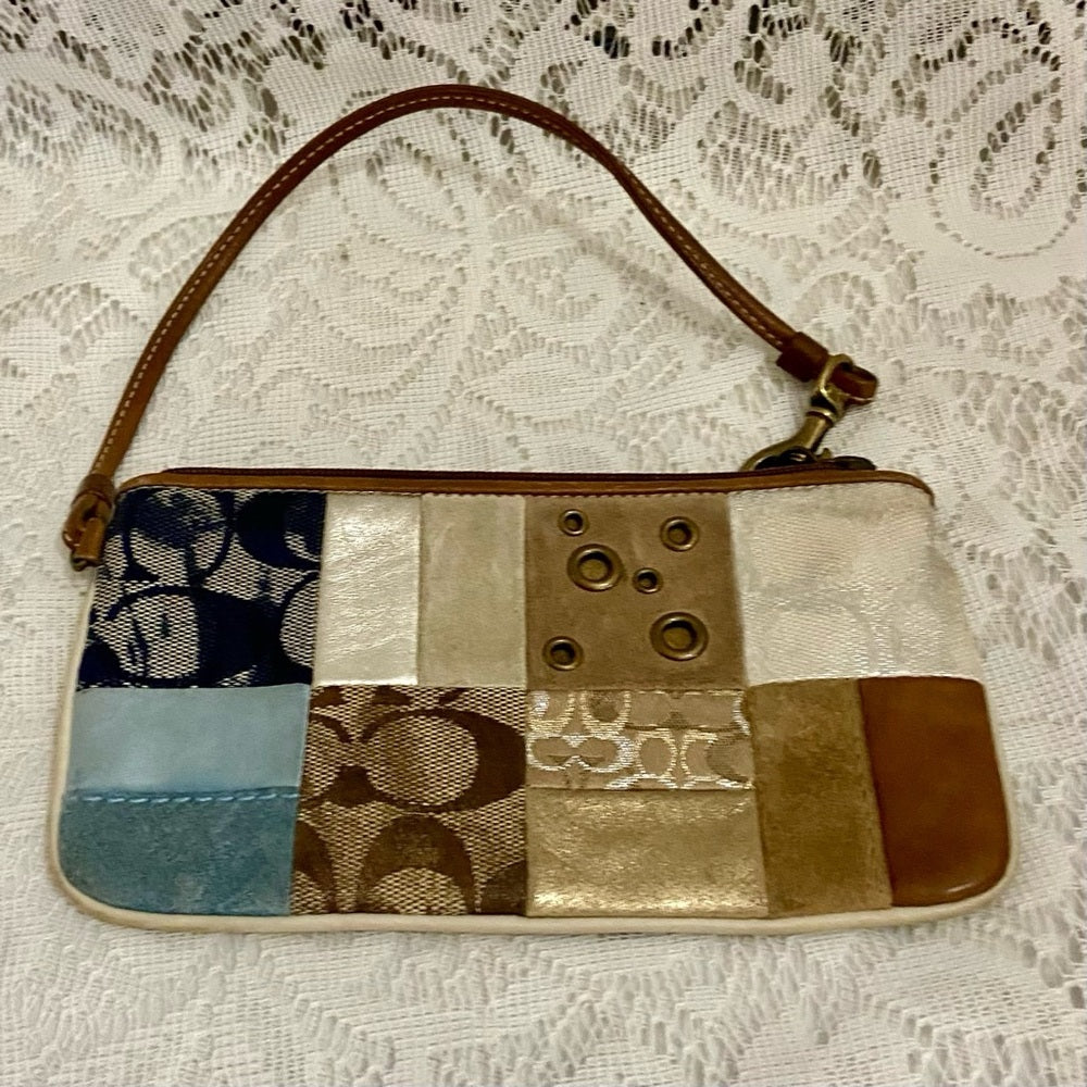 Coach - Multi-color Patchwork Crossbody and Wristlet Set