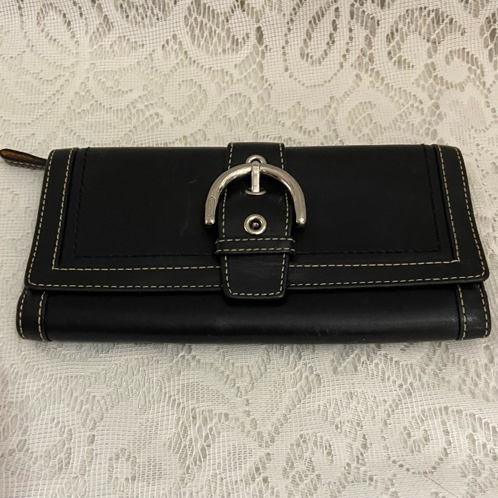Coach- Soho Legacy Flap Black Leather Shoulder- Crossbody (F19580)