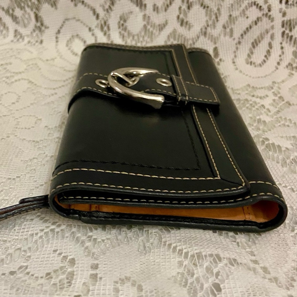 Coach- Soho Legacy Flap Black Leather Shoulder- Crossbody (F19580)