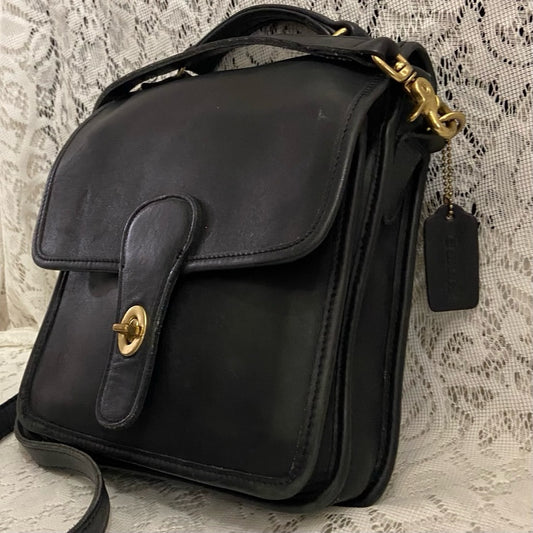 Coach 9927- Willis Black Leather Crossbody Bag