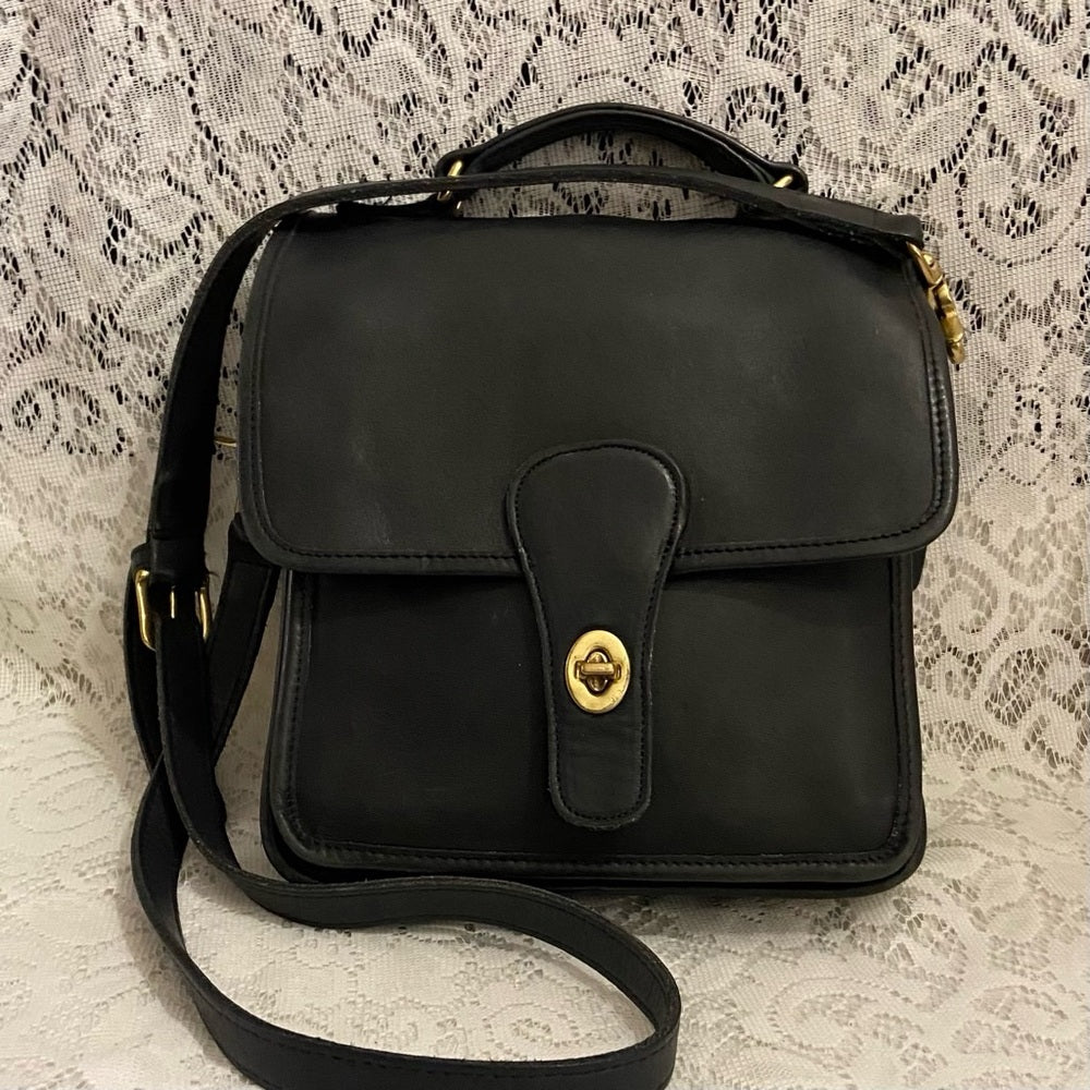 Coach 9927- Willis Black Leather Crossbody Bag