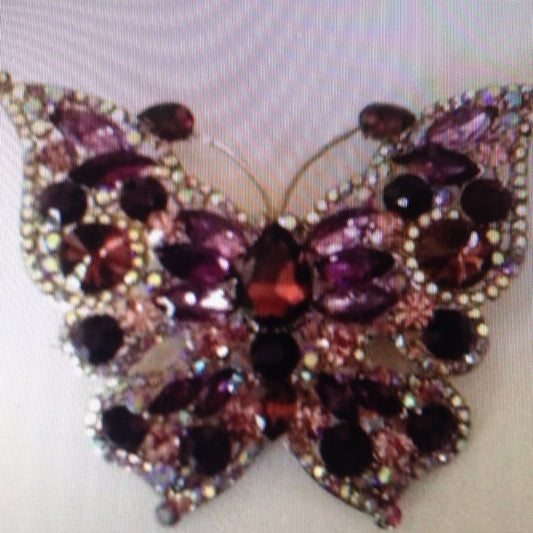 Elegant Chunky 4inx .25in Butterfly Brooch-Pendant