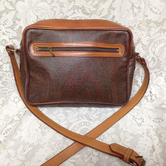 Etro, Italy, Burgundy Paisley Crossbody 9in