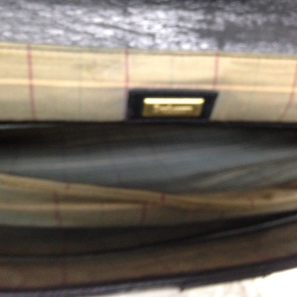 Authentic Burberrry Uni-sexBlack Leather Briefcase