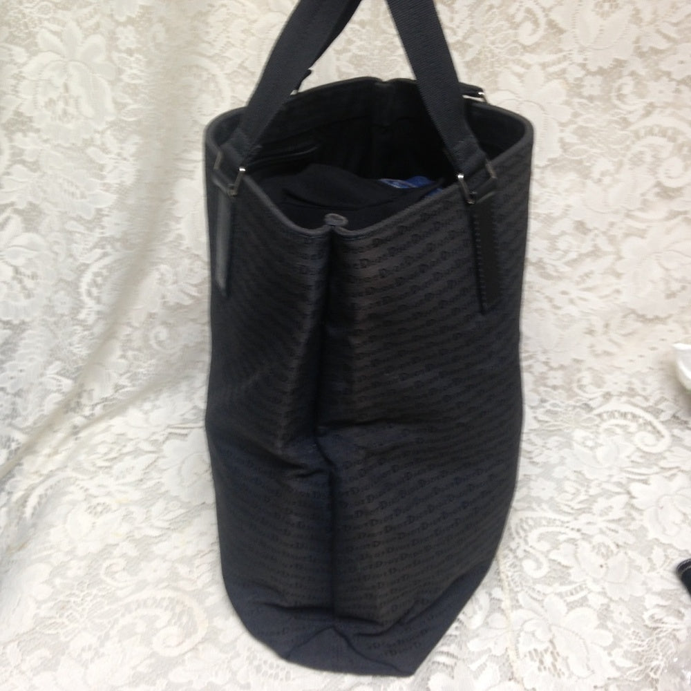 Christian Dior Large BlackMono Trotter Canvas Tote
