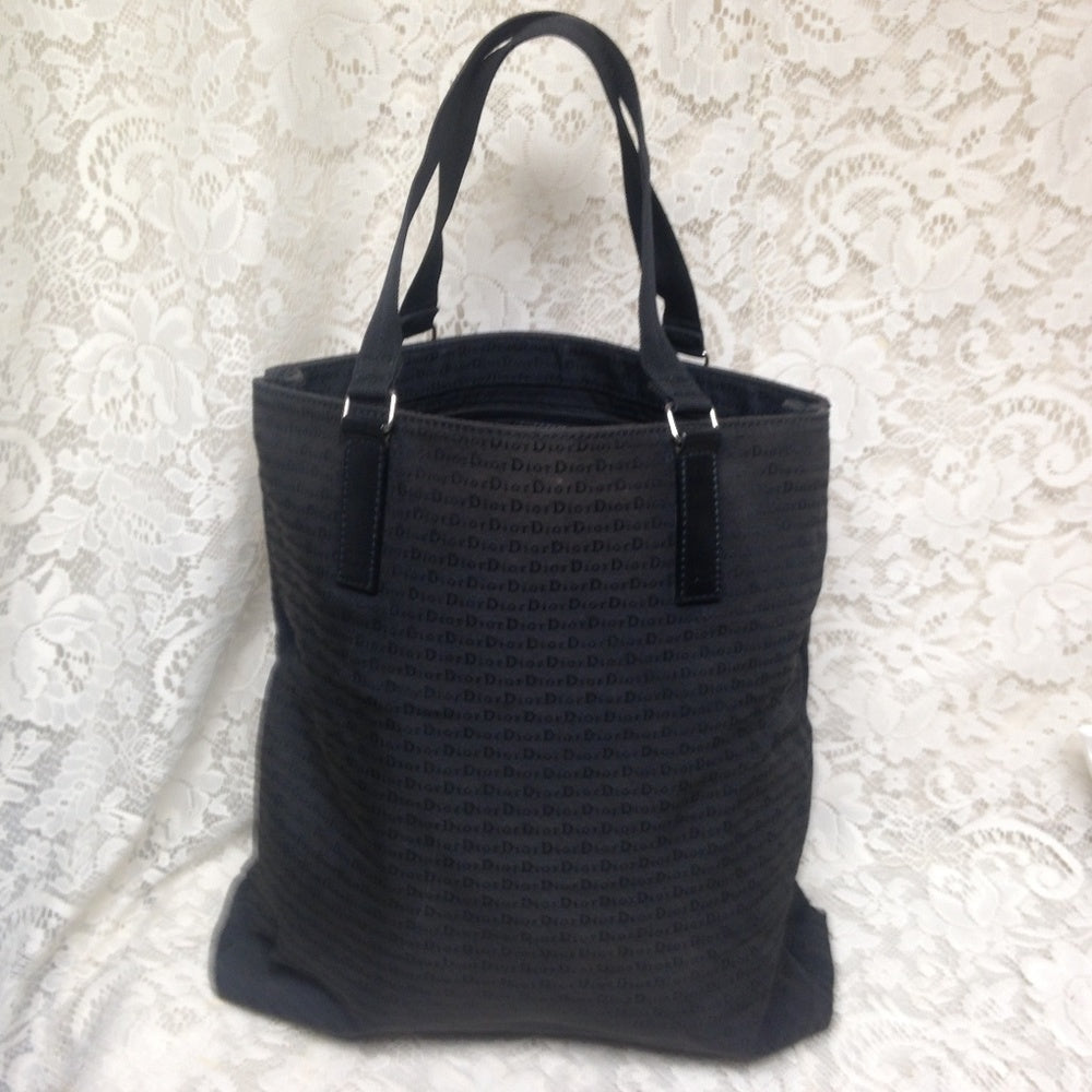 Christian Dior Large BlackMono Trotter Canvas Tote