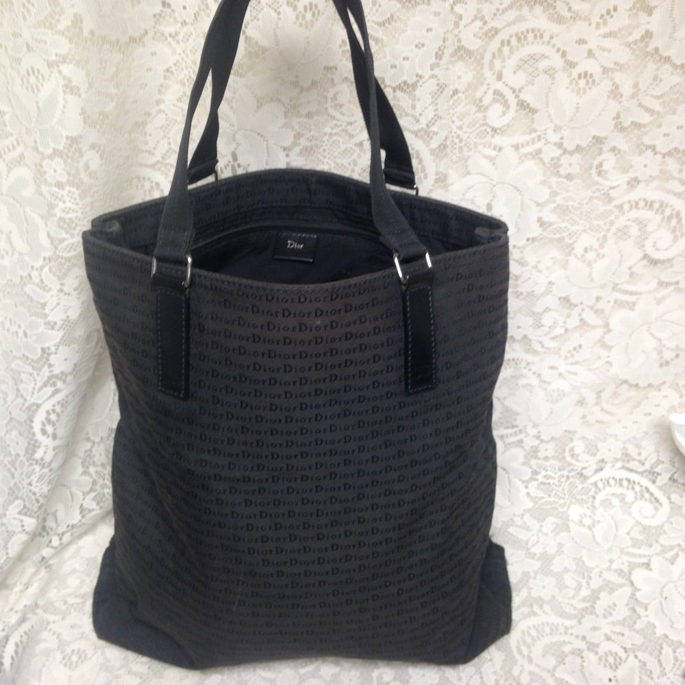 Christian Dior Large BlackMono Trotter Canvas Tote