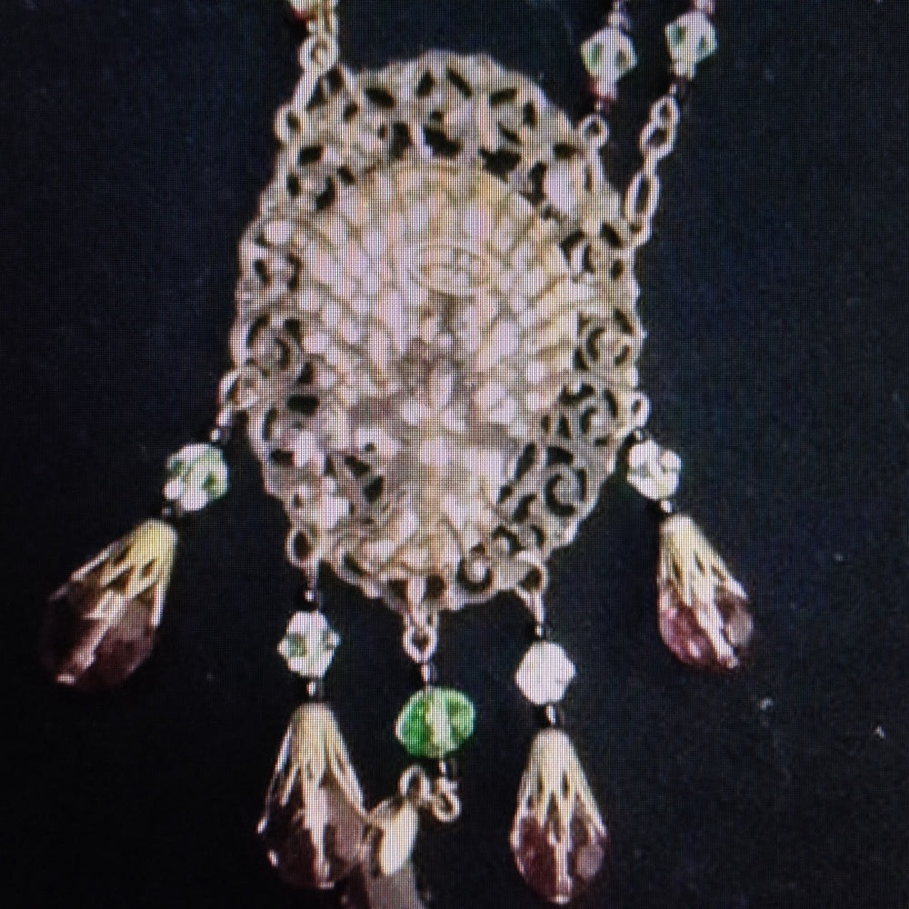 KME Art Nouveau Poetry Lady by Mucha-Pendant Cha