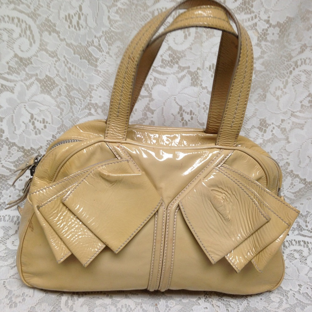 Yves Saint Laurent Yellow Patent Leather Handbag