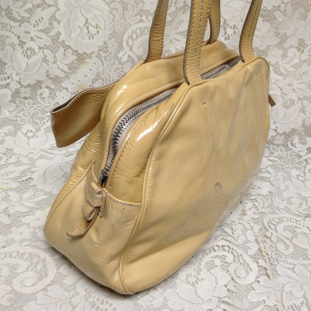 Yves Saint Laurent Yellow Patent Leather Handbag