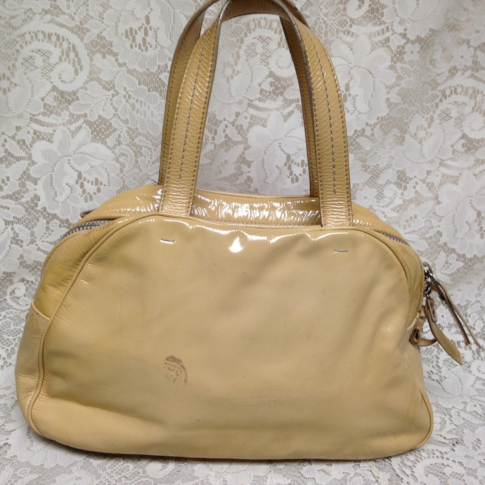 Yves Saint Laurent Yellow Patent Leather Handbag