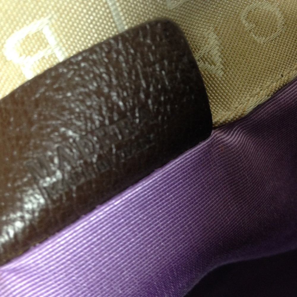 Authentic, Bvlgari Beige Jacquard-Leather Tote