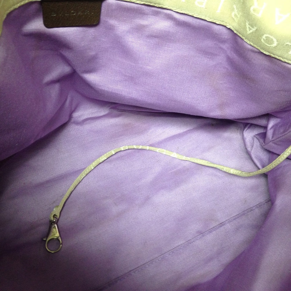Authentic, Bvlgari Beige Jacquard-Leather Tote