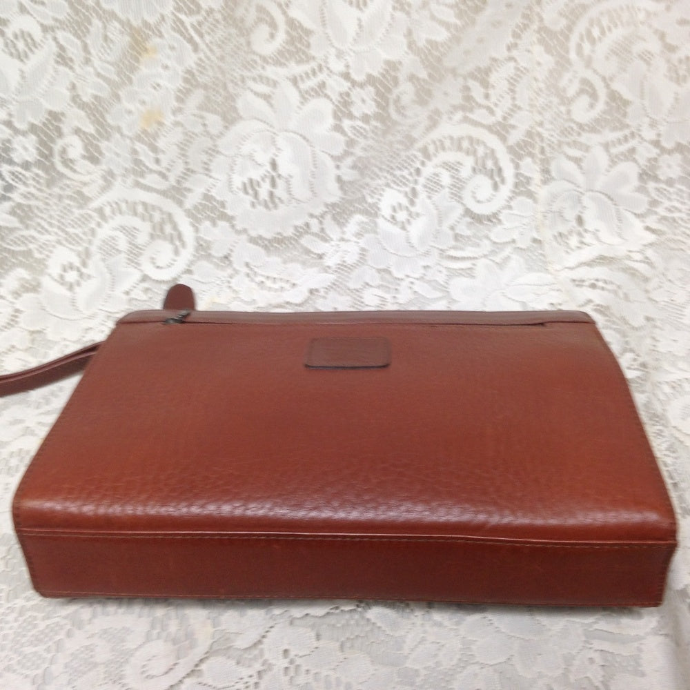 Authentic Burberrry, Tan-Brown Leather Mens Clutch
