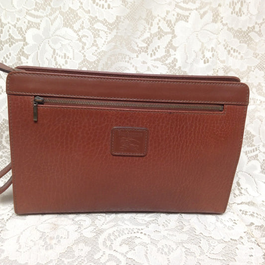 Authentic Burberrry, Tan-Brown Leather Mens Clutch