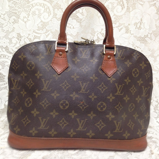 Louis Vuitton Brown Mono, Coated Canvas Alma Handb