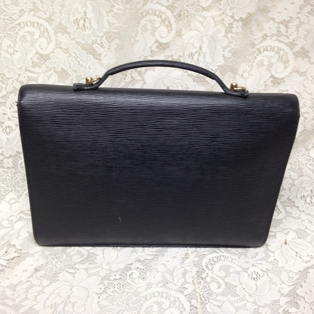 Louis Vuitton Black Epi Leather 2-Gusset Briefcase