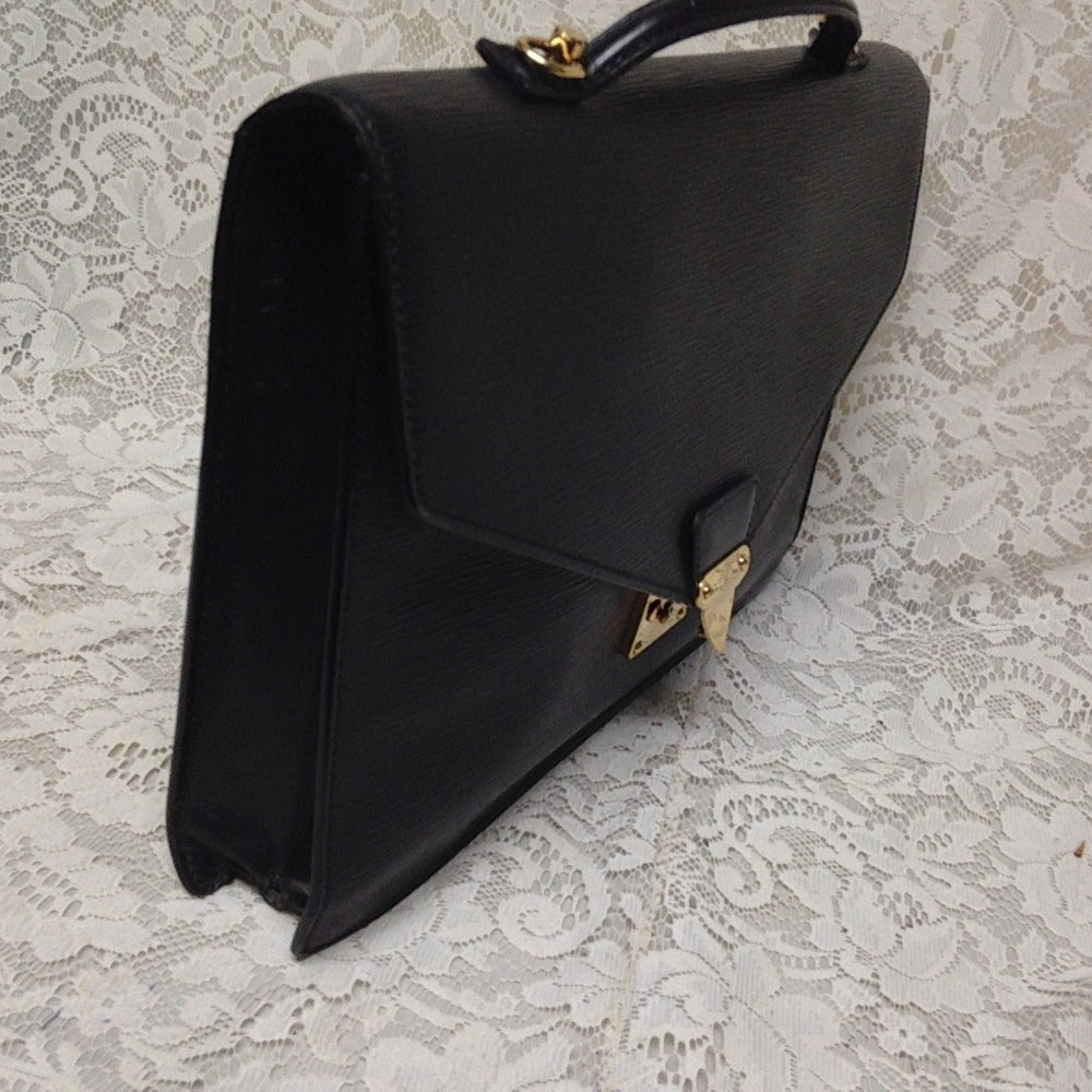 Louis Vuitton Black Epi Leather 2-Gusset Briefcase