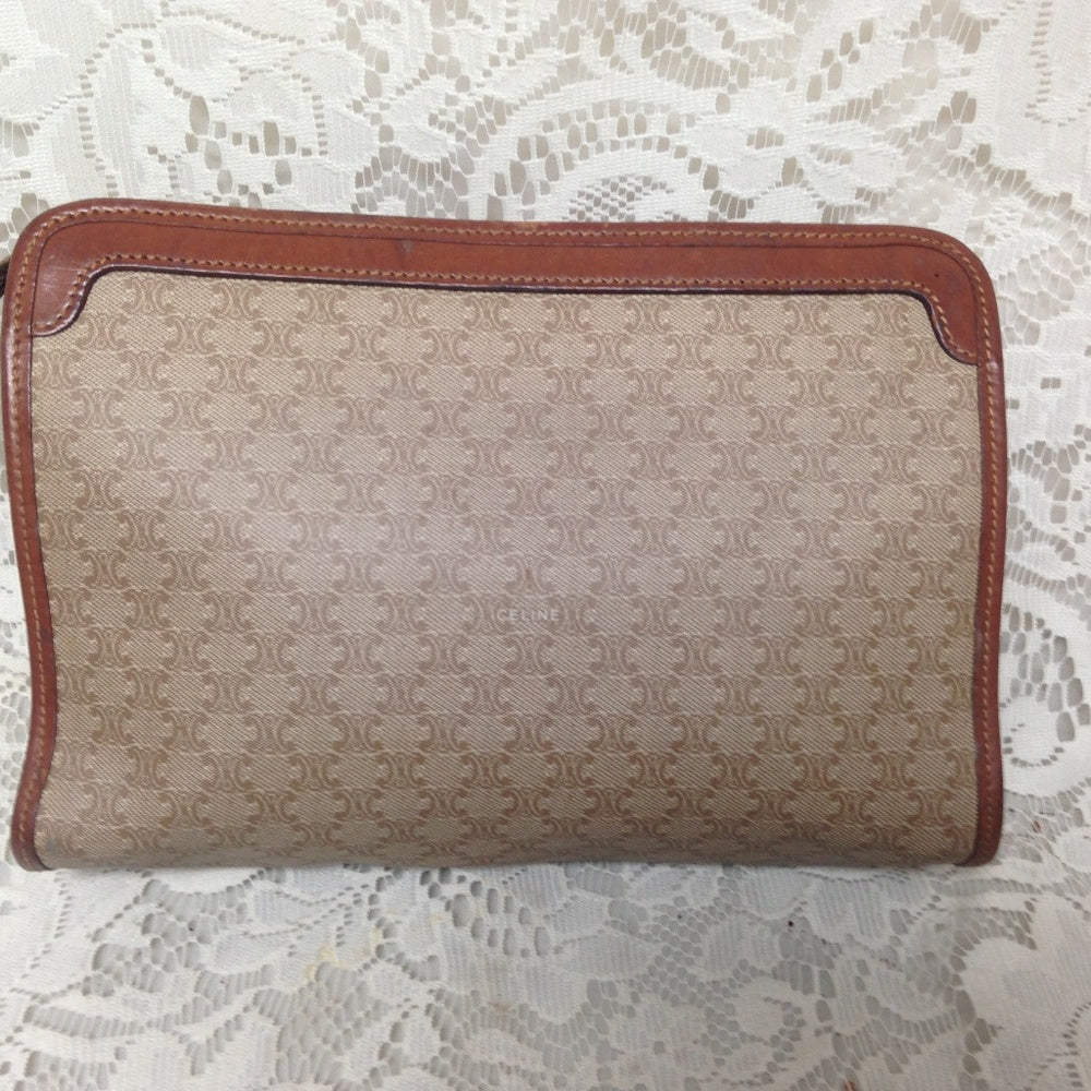 Celine, Paris, Italy Cream Mono Cosmetic Pouch