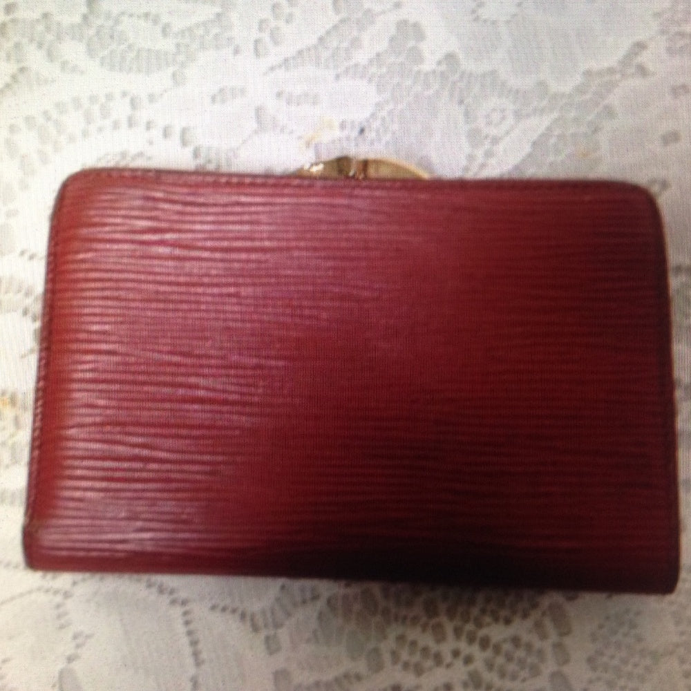 Authentic, Louis Vuitton Brown Epi Leather Wallet-