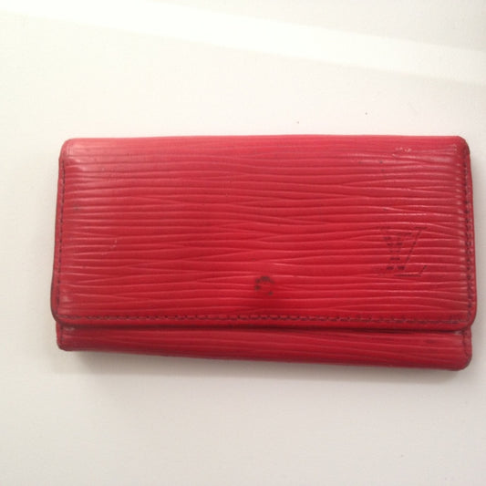 Authentic, Louis Vuitton, Red Epi Leather 4-Hooks