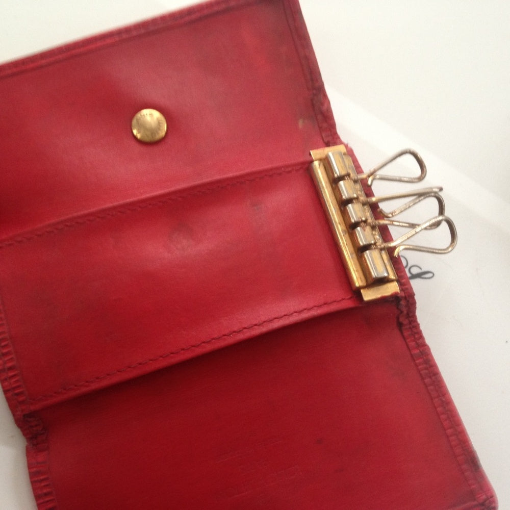 Authentic, Louis Vuitton, Red Epi Leather 4-Hooks