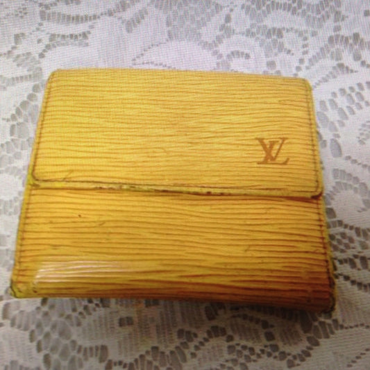 Authentic, Louis Vuitton Yellow Epi Leather Wallet