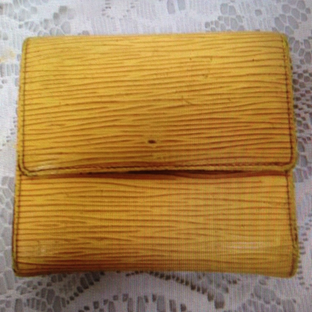 Authentic, Louis Vuitton Yellow Epi Leather Wallet