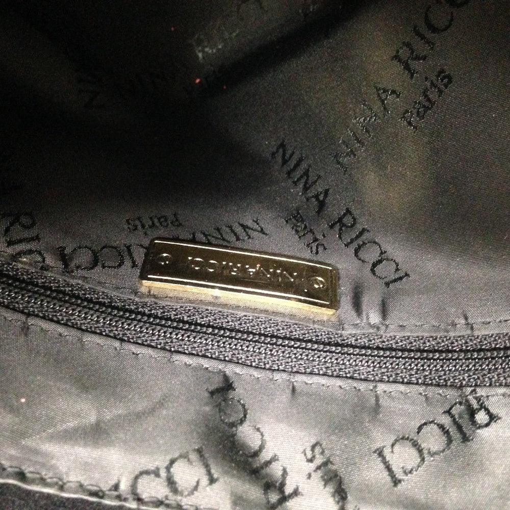 Nina Ricci Black  Leather Handbag-Shoulder Bag