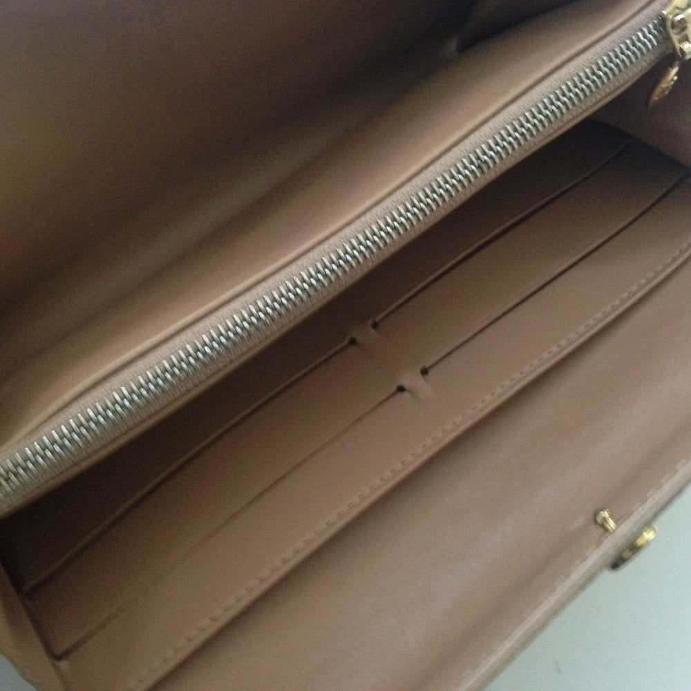 Louis Vuitton Beige Yellow Vernis Mono Long Wallet