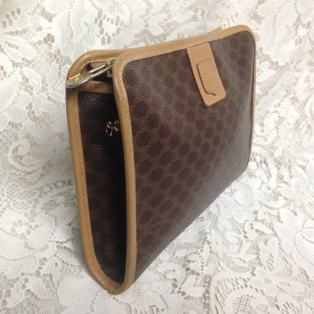 Celine, Brown Mono 2-way Clutch ,Crossbody Handbag