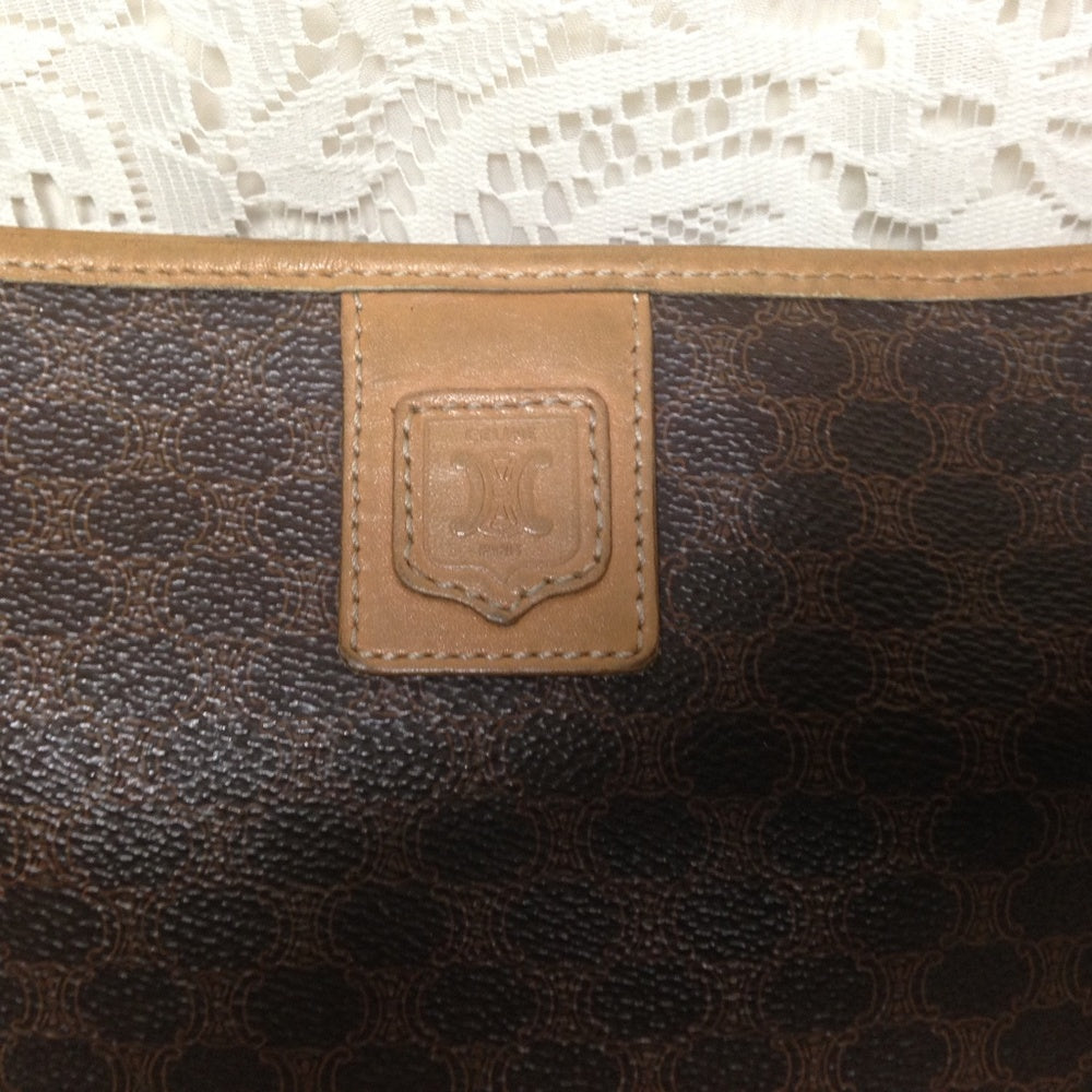 Celine, Brown Mono 2-way Clutch ,Crossbody Handbag