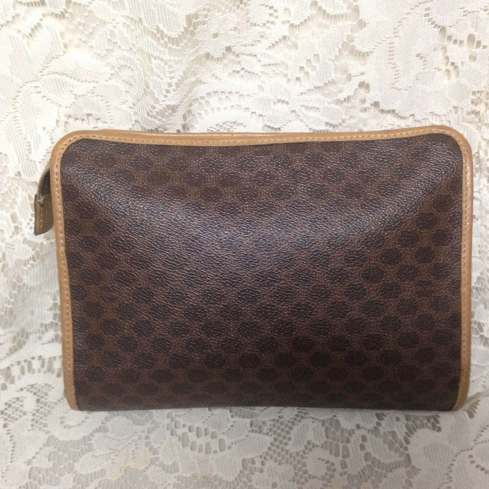 Celine, Brown Mono 2-way Clutch ,Crossbody Handbag