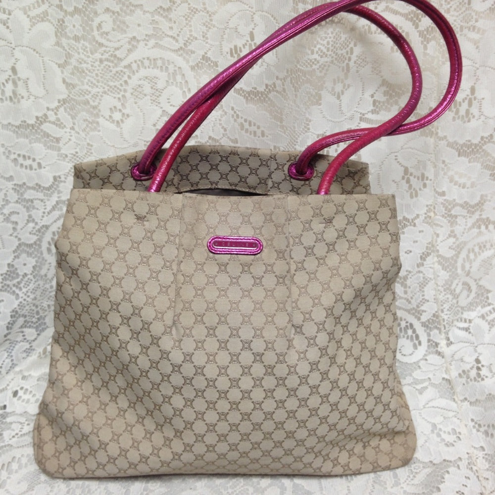 Celine, Cream Macadam Handbag-Shoulder Bag