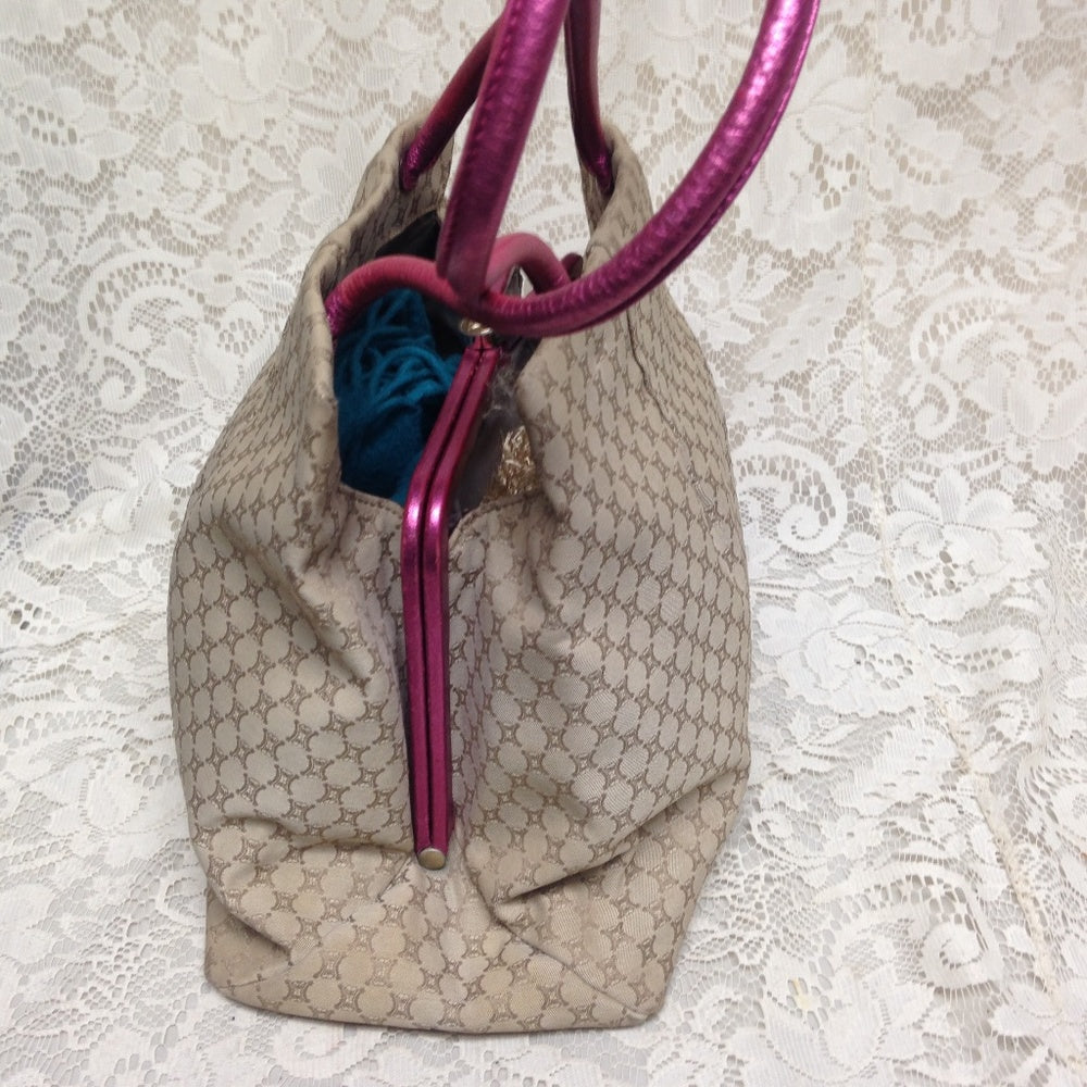 Celine, Cream Macadam Handbag-Shoulder Bag