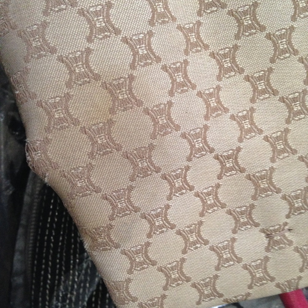 Celine, Cream Macadam Handbag-Shoulder Bag