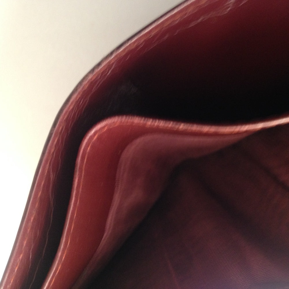 Cartier Burgundy, Leather Bifold Mens Wallet