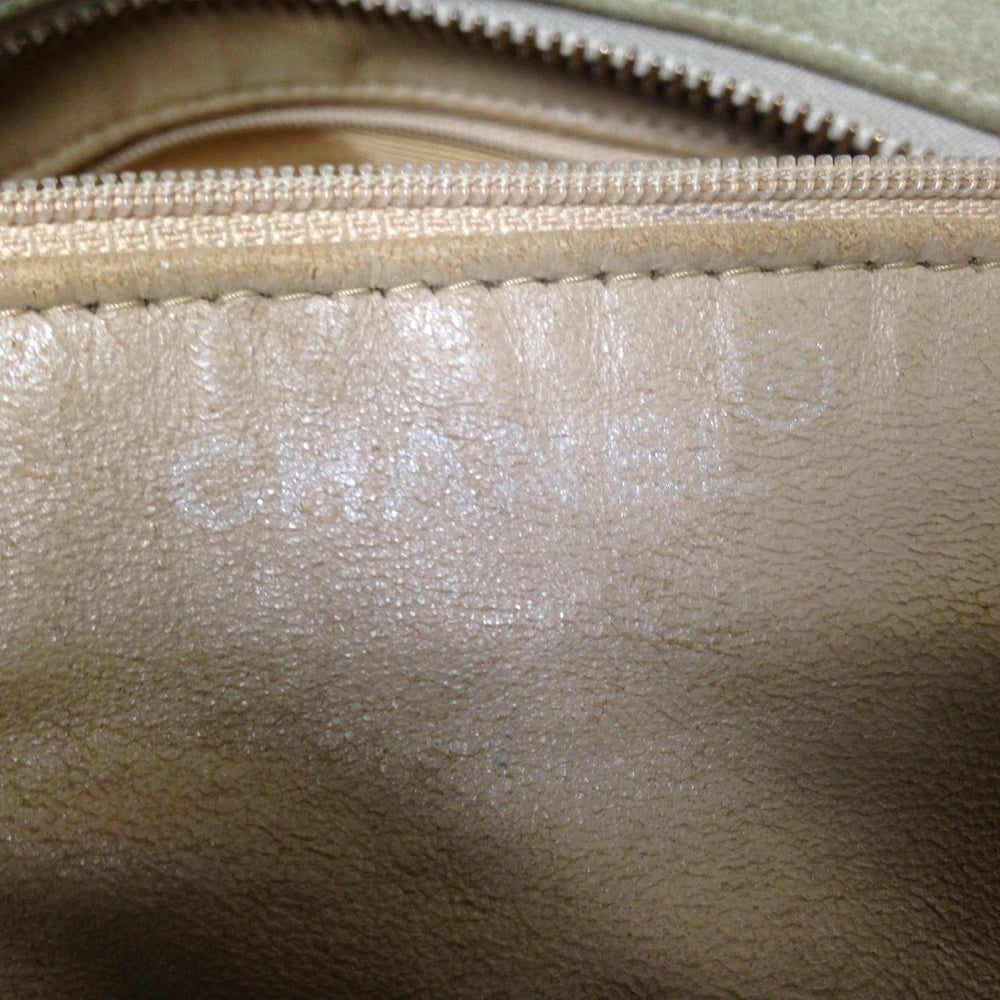 Chanel Khaki Suede Leather Weekend Crossbody