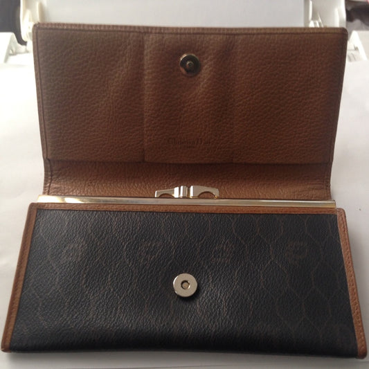 Vintage, Christian Dior Kisslock-Coin- Long Wallet