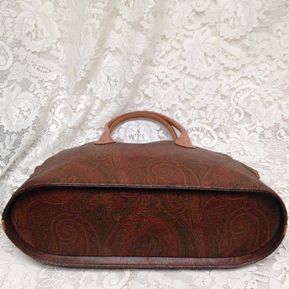 Etro, Italy, Burgundy Paisley Alma Style Handbag