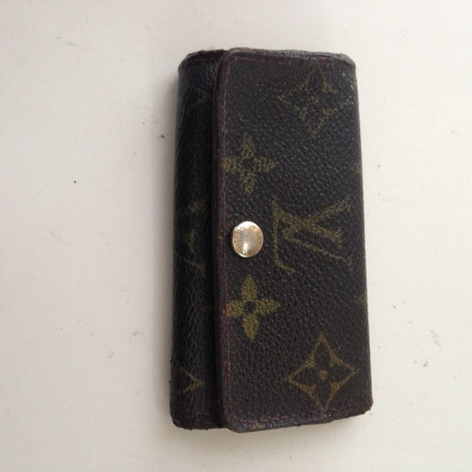 Louis Vuitton, Mono Brown 3 Hooks Key Case