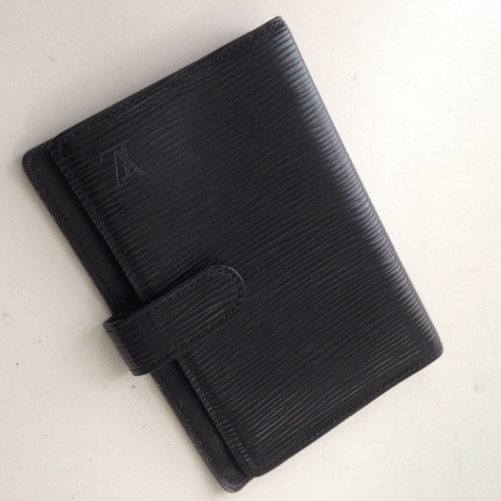 Louis Vuitton Black Epi Leather Notebook-Organizer