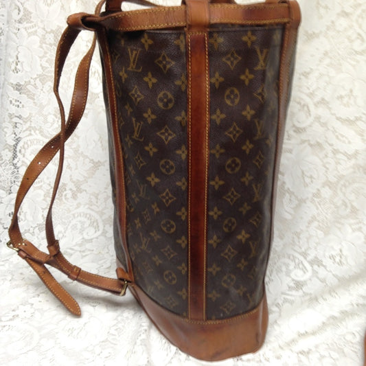 Louis Vuitton Brown Mono Coated Canvas Backpack
