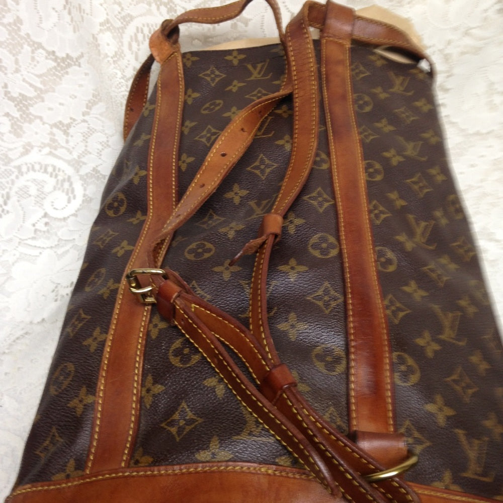 Louis Vuitton Brown Mono Coated Canvas Backpack