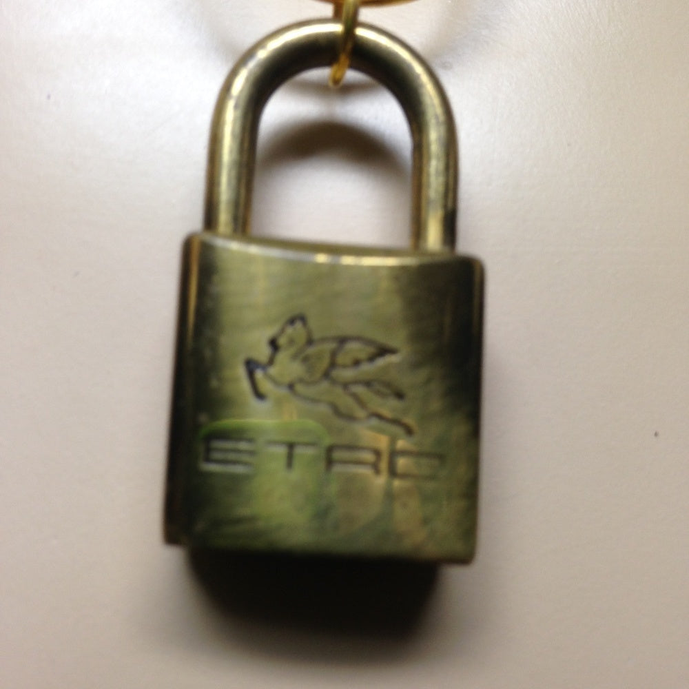 Etro, 2-way Handbag Charm-Padlock-Key Necklace