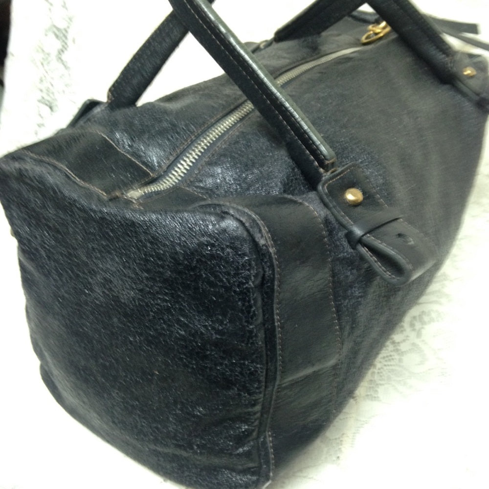 Chloe Black Distressed Leather Hand Bag